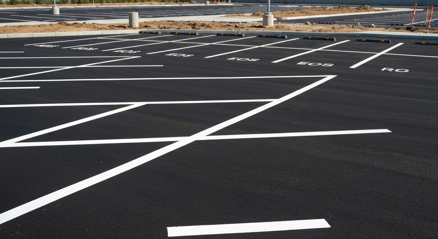 駐車場ライン引き工事の流れ