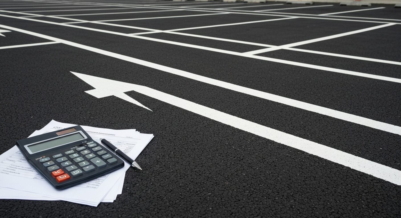 駐車場の白線塗り直し費用の目安