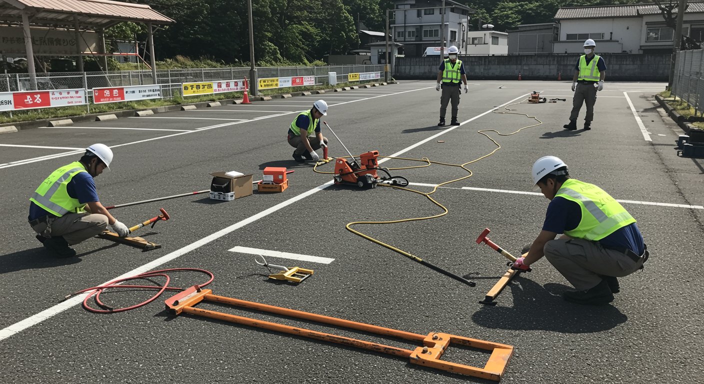 施工当日のタイムライン（標準的な流れ）