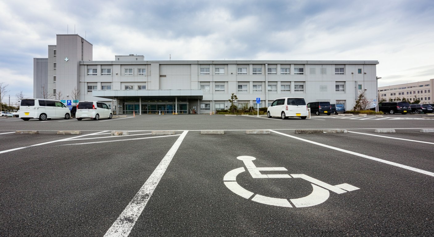 久留米市の駐車場ライン引き事情