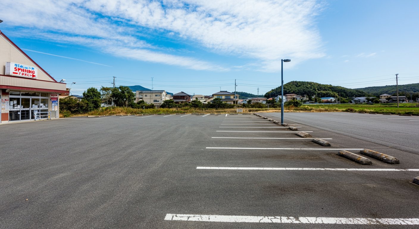佐賀市の駐車場ライン引き事情