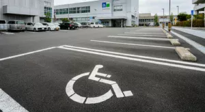 久留米市の駐車場ライン引き